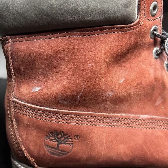 Timberland Boots Red Mens Size 14 Made In USA - Picture 2 of 15